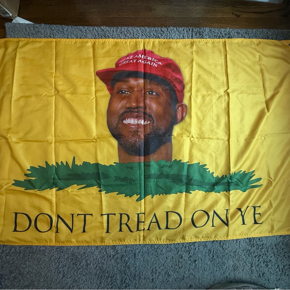 Kanye West “Don’t Tread On Ye” Yellow Flag. 3ft by 5ft flag